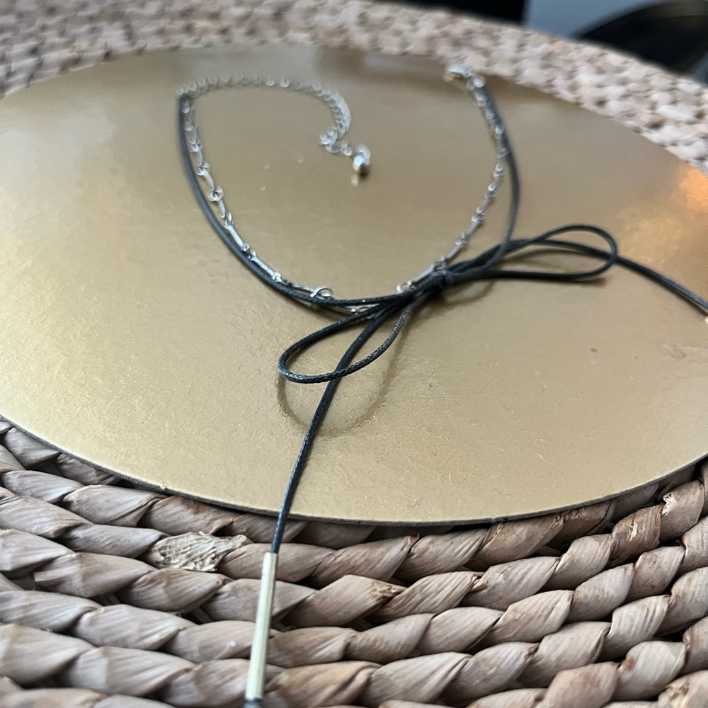 Elegant Black and Silver Necklace